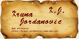 Kruna Jordanović vizit kartica